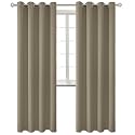 BGment Cocoa Room Darkening Curtains 84 Inch for Living Room - 2 Panels