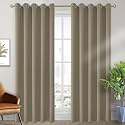 BGment Cocoa Room Darkening Curtains 84 Inch for Living Room - 2 Panels