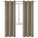 BGment Cocoa Room Darkening Curtains 84 Inch for Living Room - 2 Panels
