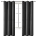 BGment Dark Grey Blackout Curtains for Bedroom 63 Inch Long - 2 Panels