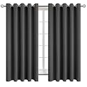 BGment Dark Grey Blackout Curtains for Bedroom 63 Inch Long - 2 Panels