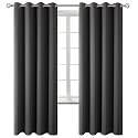 BGment Dark Grey Blackout Curtains for Bedroom 72 Inch Long - 2 Panels
