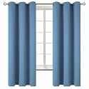 BGment Denim Blue Blackout Curtains for Bedroom 63 Inch Long - 2 Panels