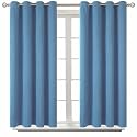 BGment Denim Blue Blackout Curtains for Bedroom 54 Inch Long - 2 Panels