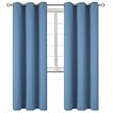 BGment Denim Blue Blackout Curtains for Living Room 84 Inch Long - 2 Panels