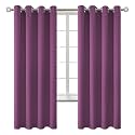 BGment Eggplant Purple Blackout Curtains for Bedroom 72 Inch - 2 Panels