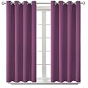 BGment Eggplant Purple Blackout Curtains for Bedroom 45 Inch - 2 Panels