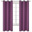 BGment Eggplant Purple Blackout Curtains for Bedroom 63 Inch - 2 Panels