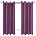BGment Eggplant Purple Blackout Curtains for Bedroom 63 Inch - 2 Panels