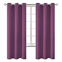BGment Eggplant Purple Blackout Curtains for Bedroom 72 Inch - 2 Panels