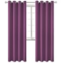 BGment Eggplant Purple Blackout Curtains for Living Room 84 Inch - 2 Panels