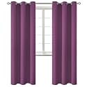 BGment Eggplant Purple Blackout Curtains for Living Room 84 Inch - 2 Panels