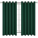 BGment Emerald Green Blackout Curtains for Bedroom 63 Inch Long - 2 Panels