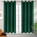 BGment Emerald Green Blackout Curtains for Bedroom 54 Inch Long - 2 Panels