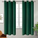 BGment Emerald Green Blackout Curtains for Bedroom 63 Inch Long - 2 Panels