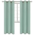 BGment Frosty Green Room Darkening Curtains 84 Inch Long - 2 Panels