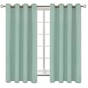 BGment Frosty Green Room Darkening Curtains 63 Inch for Bedroom - 2 Panels