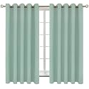 BGment Frosty Green Room Darkening Curtains 63 Inch for Bedroom - 2 Panels
