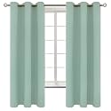 BGment Frosty Green Room Darkening Curtains 63 Inch for Bedroom - 2 Panels
