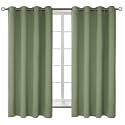 BGment Grass Green Blackout Curtains for Bedroom 63 Inch Long - 2 Panels