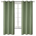 BGment Grass Green Blackout Curtains for Bedroom 63 Inch Long - 2 Panels