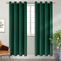 BGment Green Blackout Curtains 84 Inch Length 2 Panels Set, Grommet Thermal Insulated Room Darkening Curtains for Bedroom, Each 46 x 84 Inch