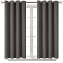 BGment Grey Blackout Curtains for Bedroom 45 Inch Long - 2 Panels