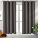 BGment Grey Blackout Curtains for Bedroom 54 Inch Long - 2 Panels