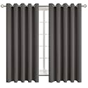 BGment Grey Blackout Curtains for Bedroom 63 Inch Long - 2 Panels