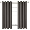 BGment Grey Blackout Curtains for Bedroom 63 Inch Long - 2 Panels
