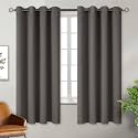 BGment Grey Blackout Curtains for Bedroom 69 Inch Long - 2 Panels