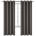 BGment Grey Blackout Curtains for Bedroom 72 Inch Long - 2 Panels