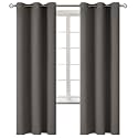 BGment Grey Blackout Curtains for Bedroom 72 Inch Long - 2 Panels