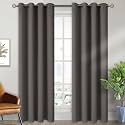 BGment Grey Blackout Curtains for Living Room 84 Inch Long - 2 Panels
