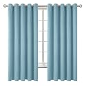 BGment Greyish Blue Room Darkening Curtains 63 Inch for Bedroom - 2 Panels