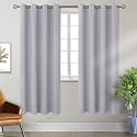 BGment Light Grey Room Darkening Curtains 69 Inch for Bedroom - 2 Panels