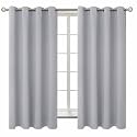 BGment Light Grey Room Darkening Curtains 63 Inch for Bedroom - 2 Panels