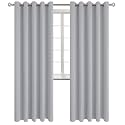 BGment Light Grey Room Darkening Curtains 84 Inch for Living Room 2 Panels