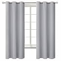 BGment Light Grey Room Darkening Curtains 63 Inch for Bedroom - 2 Panels