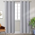BGment Light Grey Room Darkening Curtains 84 Inch for Living Room 2 Panels