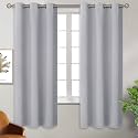 BGment Light Grey Room Darkening Curtains 63 Inch for Bedroom - 2 Panels