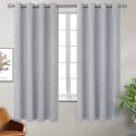 BGment Light Grey Room Darkening Curtains 63 Inch for Bedroom - 2 Panels
