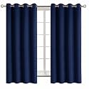 BGment Navy Blue Blackout Curtains for Bedroom 63 Inch Long - 2 Panels