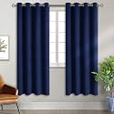 BGment Navy Blue Blackout Curtains for Bedroom 72 Inch Long - 2 Panels