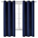BGment Navy Blue Blackout Curtains for Bedroom 63 Inch Long - 2 Panels