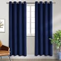 BGment Navy Blue Blackout Curtains for Bedroom 72 Inch Long - 2 Panels