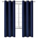 BGment Navy Blue Blackout Curtains for Bedroom 72 Inch Long - 2 Panels