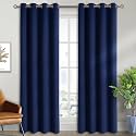 BGment Navy Blue Blackout Curtains for Living Room 84 Inch Long - 2 Panels