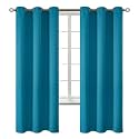 BGment Peacock Blue Blackout Curtains for Bedroom 72 Inch Long - 2 Panels
