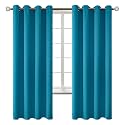 BGment Peacock Blue Blackout Curtains for Bedroom 72 Inch Long - 2 Panels